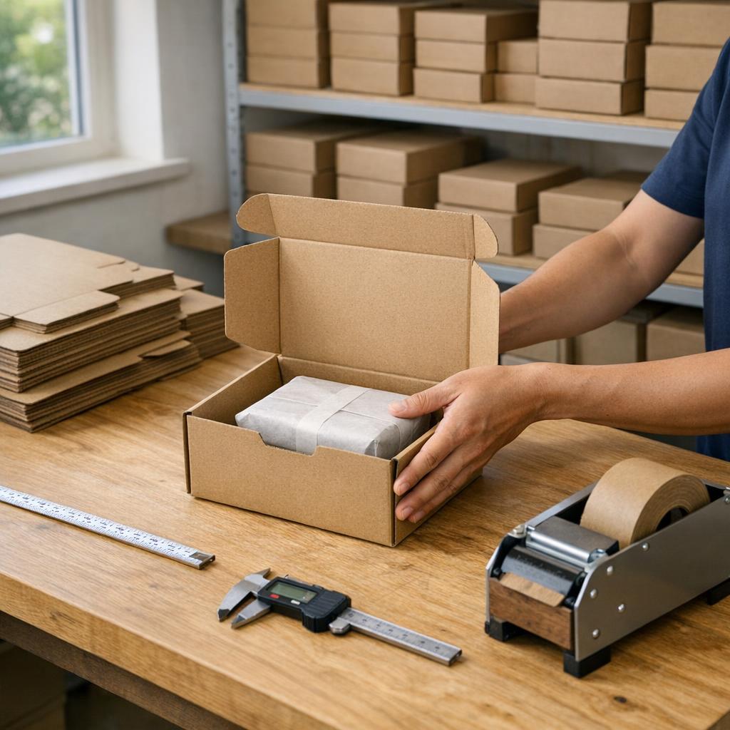 Autolock dozen op maat: product wordt in een open autolockdoos verpakt