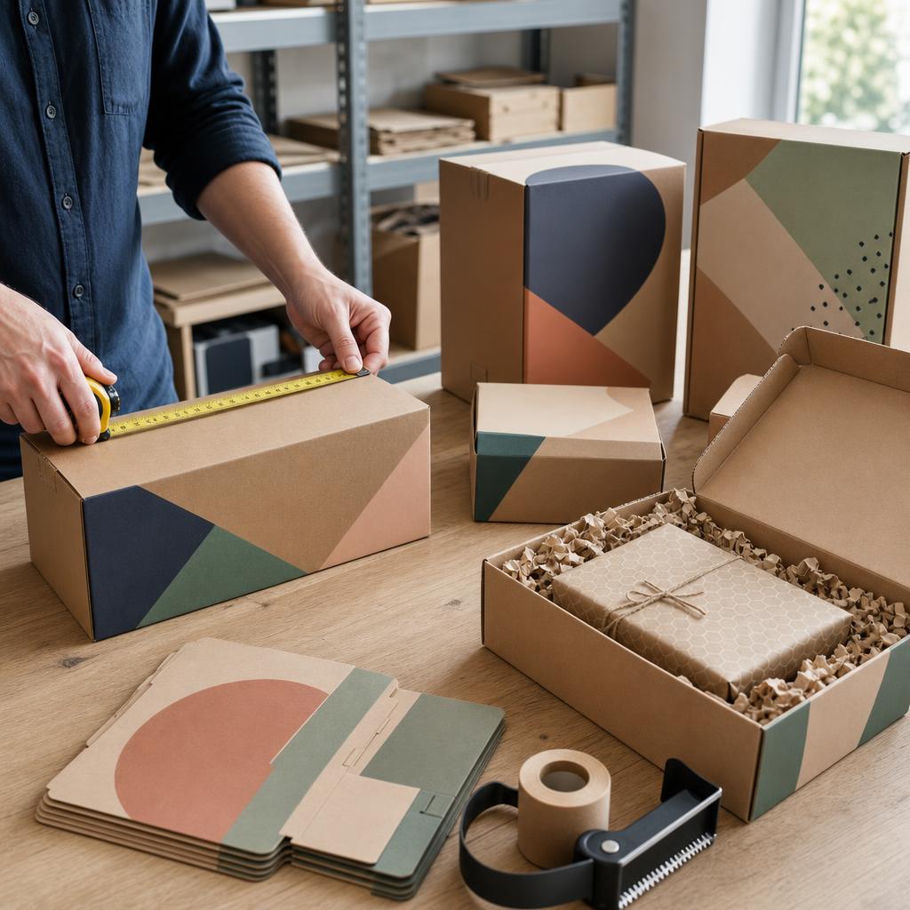 Dozen op maat bedrukken: bedrukte dozen met patroon en opvulmateriaal