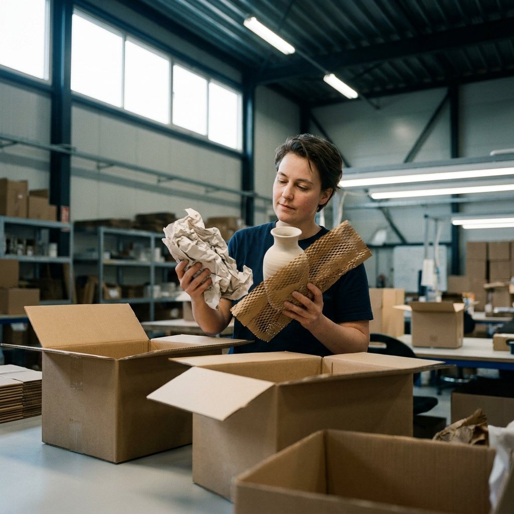 Opvulmateriaal kiezen: papieren opvulling in open verzenddozen