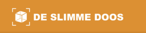 Logo van De Slimme Doos op een oranje achtergrond
